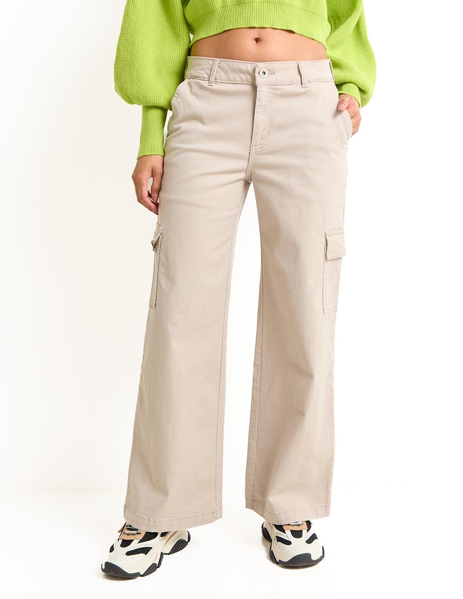 Pantalón cargo straight para mujer