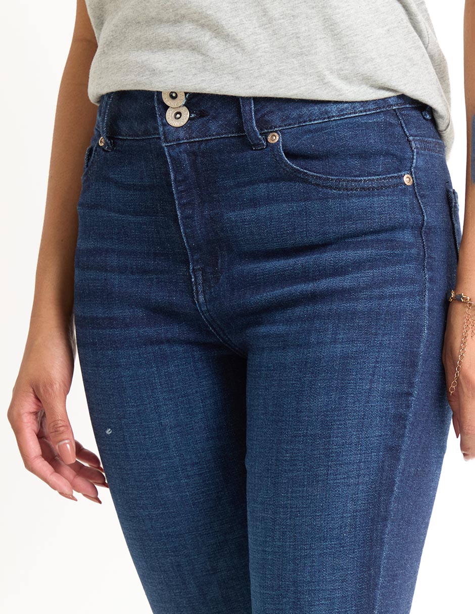 Jeans bota corte cintura alta para mujer 4