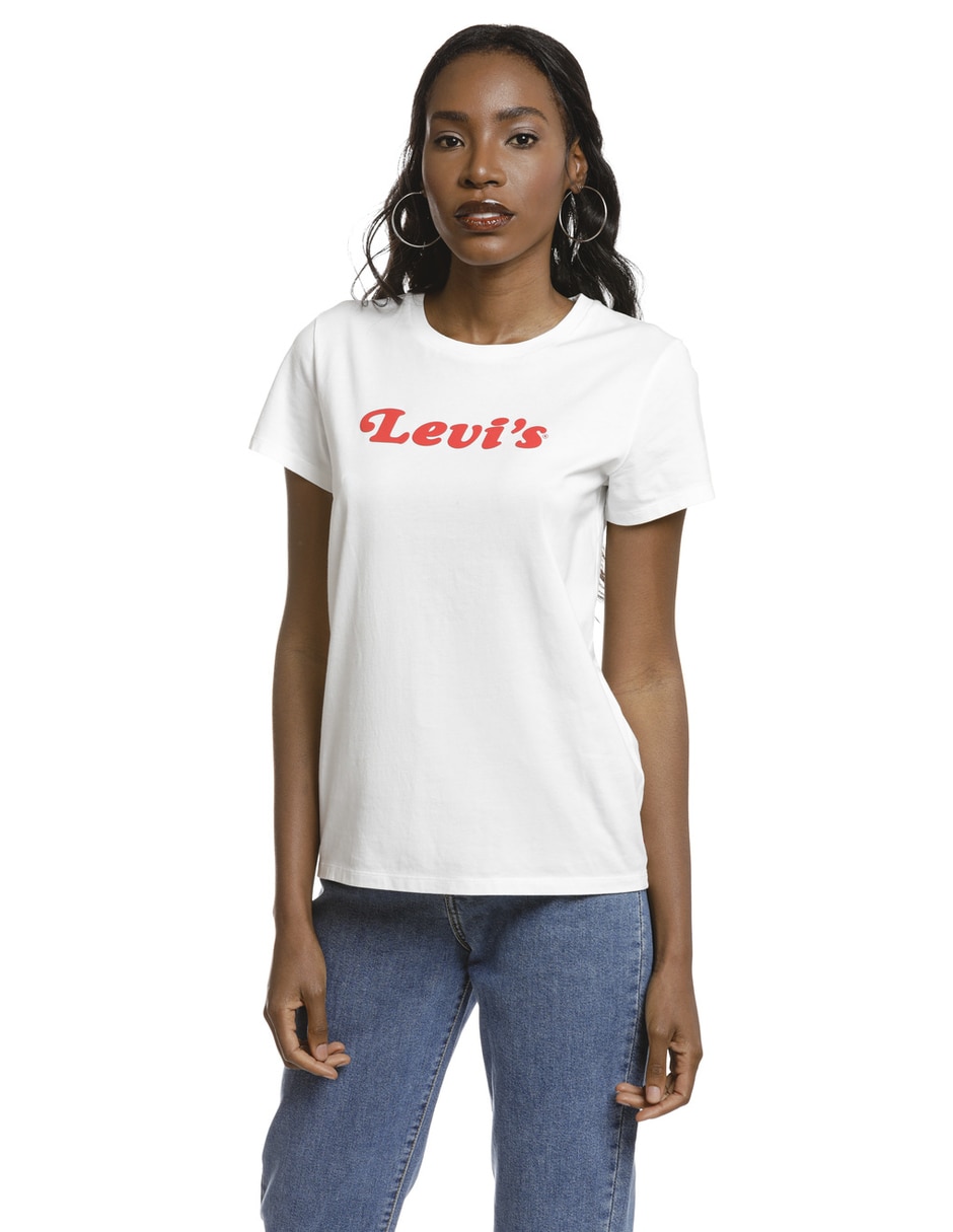 Levi Strauss Playera Levis Blanca Blusa Camiseta Levis De Mujer