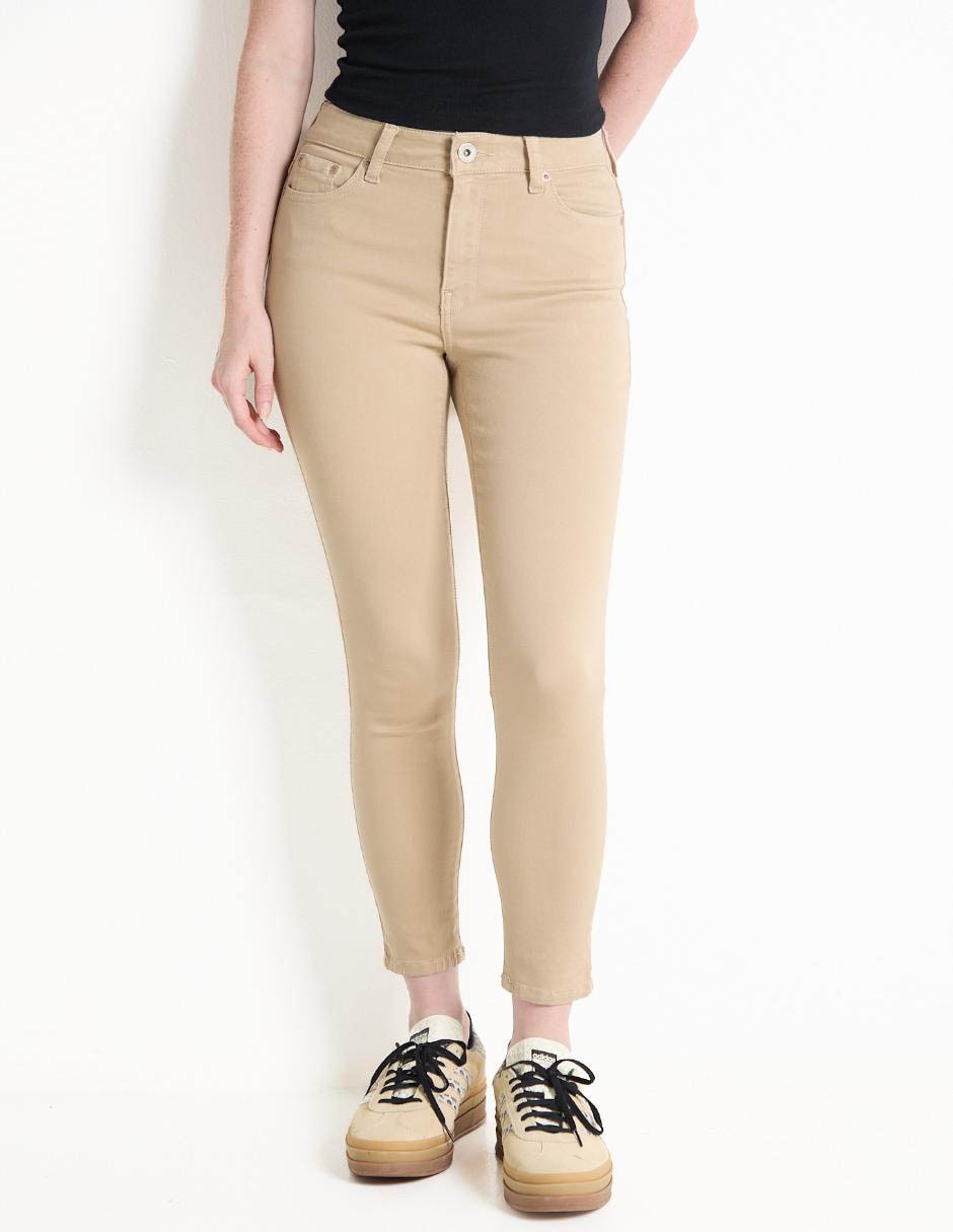 Jeans skinny corte media cintura para mujer