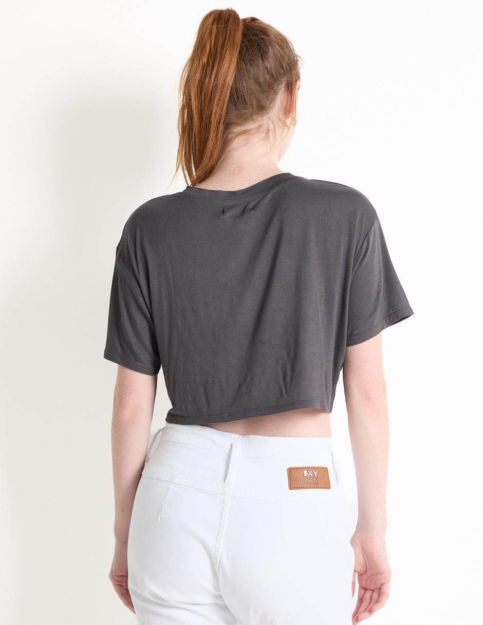 Playera manga corta cuello redondo para mujer 2