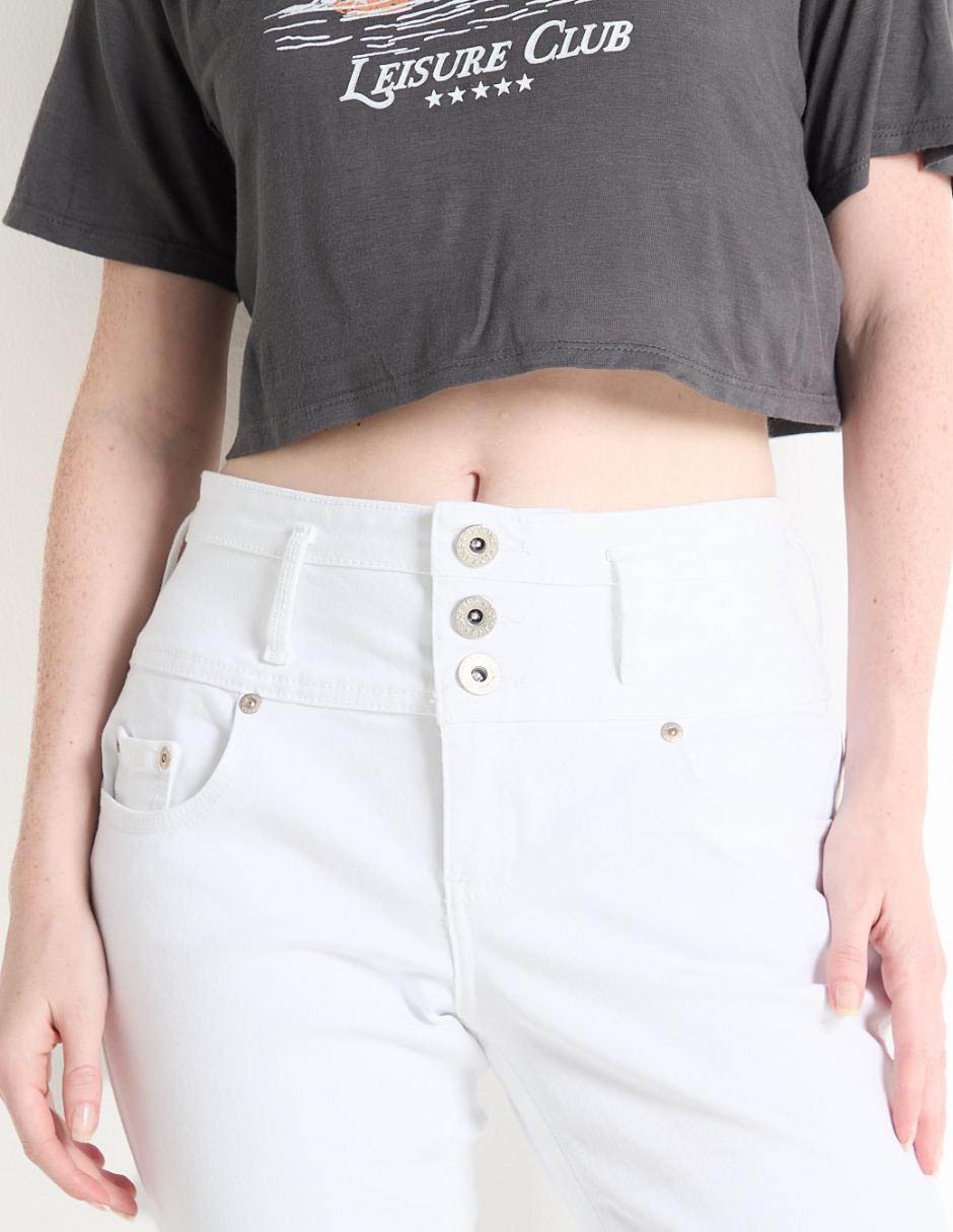 Jeans skinny corte cintura para mujer 4