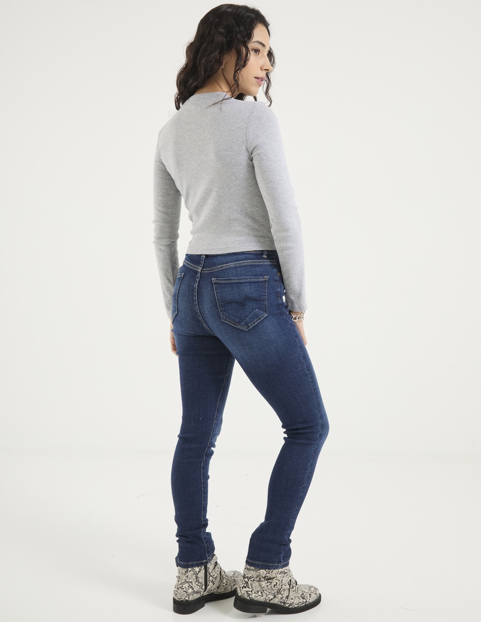 Jeans skinny SXYJM033 corte cintura para mujer 2