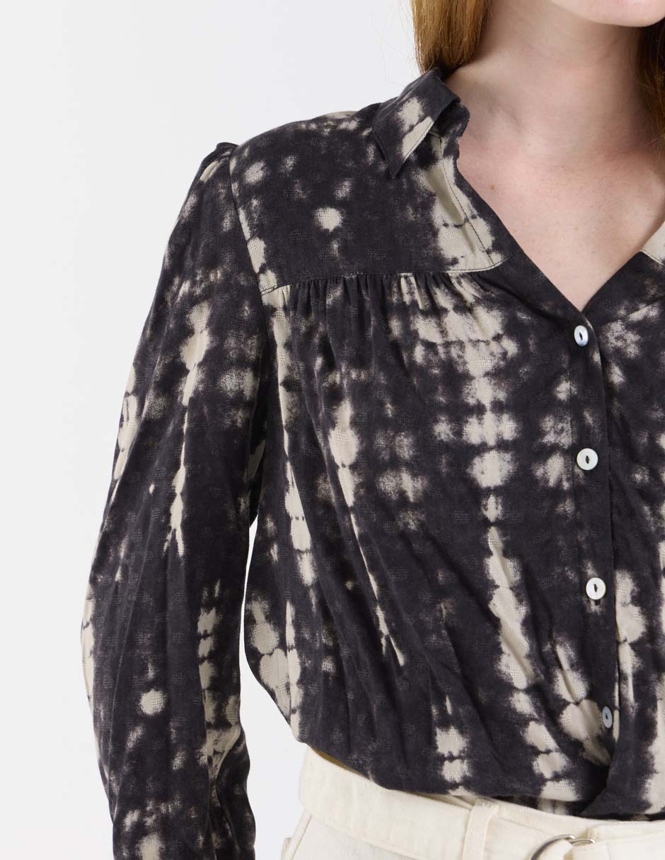 Blusa camisera manga larga para mujer 4