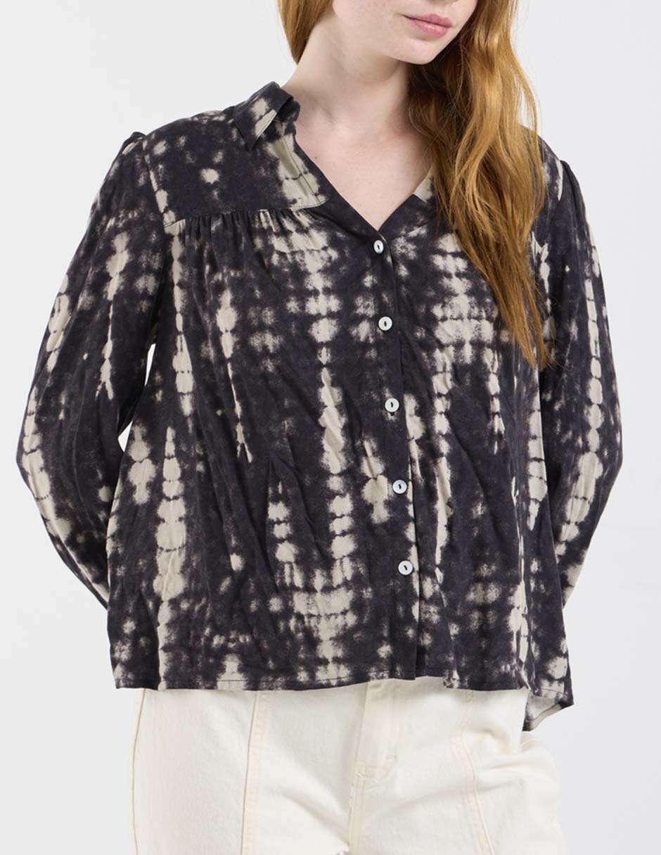 Blusa camisera manga larga para mujer 5