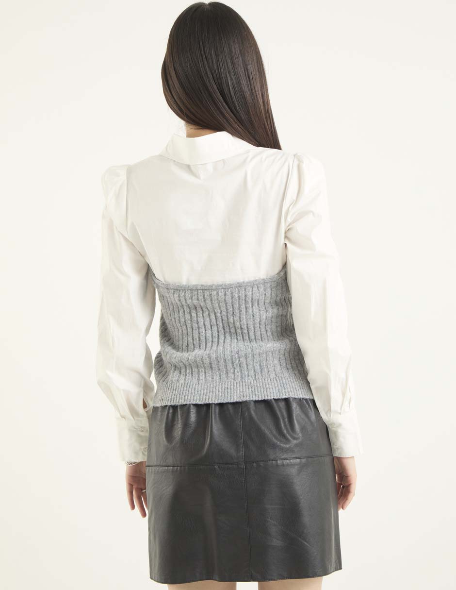 Blusa camisera manga larga para mujer 2