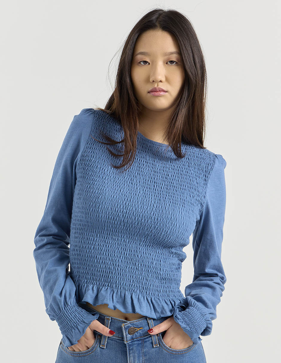 Blusa manga larga para mujer