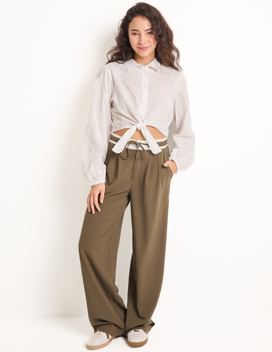 Blusa camisera manga larga para mujer 3