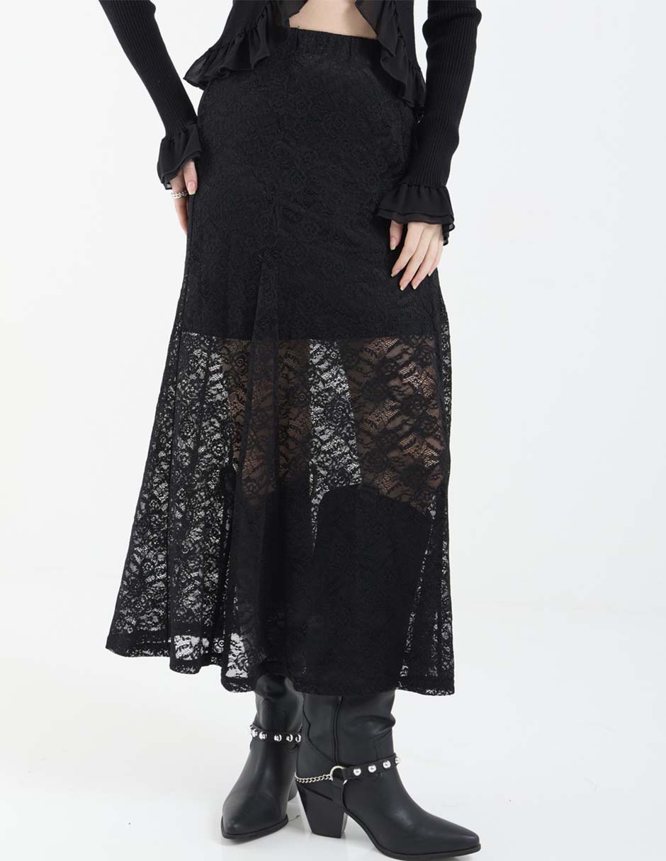 Falda crop a la cintura
