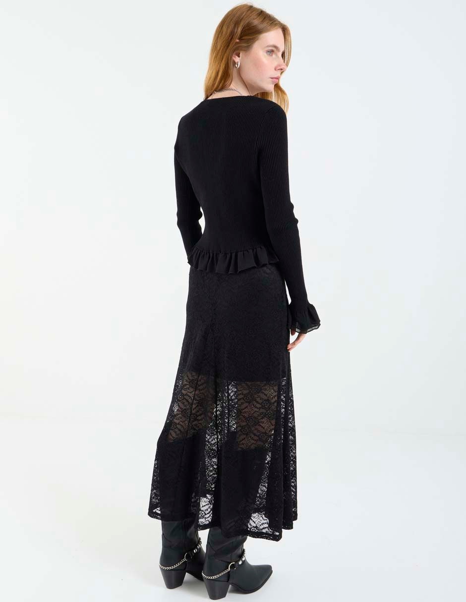 Falda crop a la cintura 2