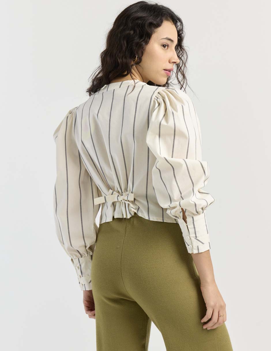 Blusa camisera manga larga para mujer 2