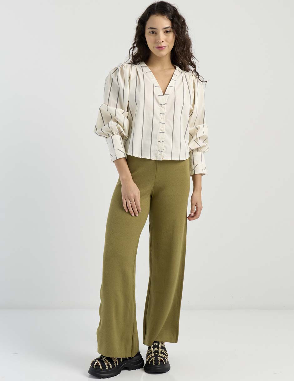 Blusa camisera manga larga para mujer 3