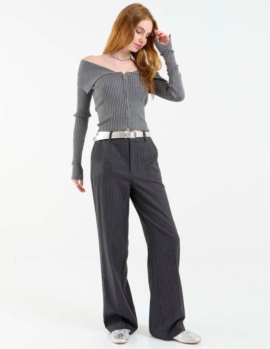 Pantalón de vestir wide leg para mujer 3