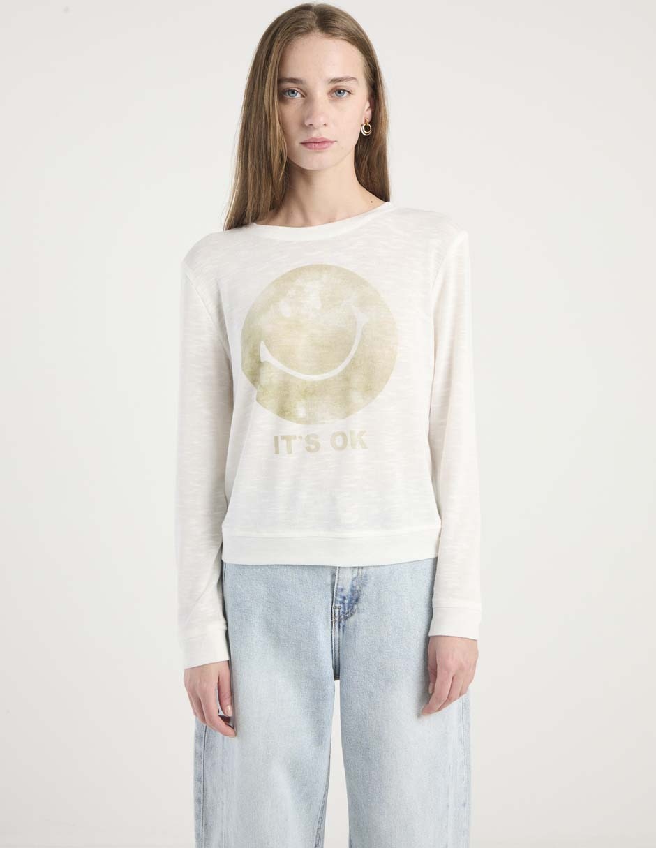 Suéter cuello redondo para mujer