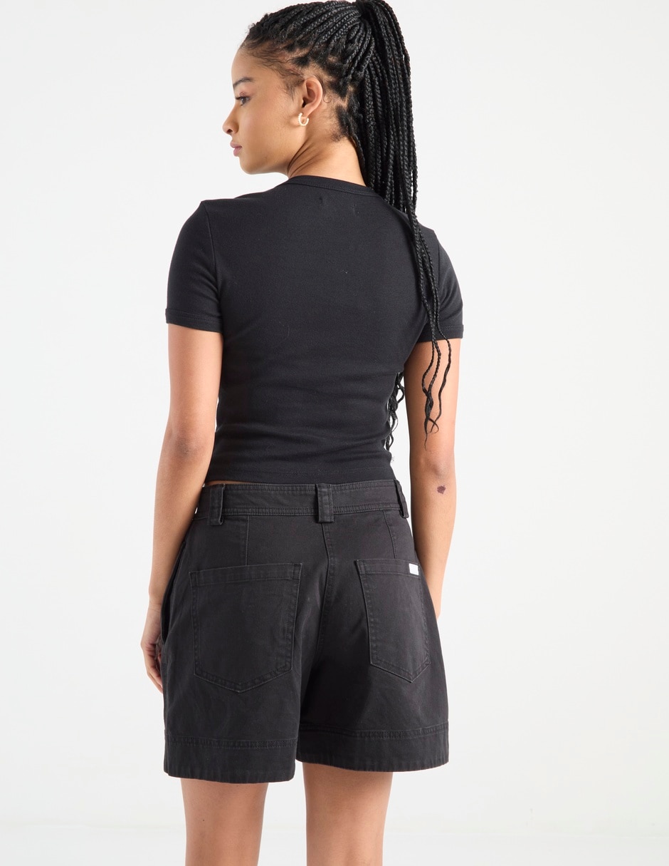 Playera manga corta cuello redondo para mujer 2