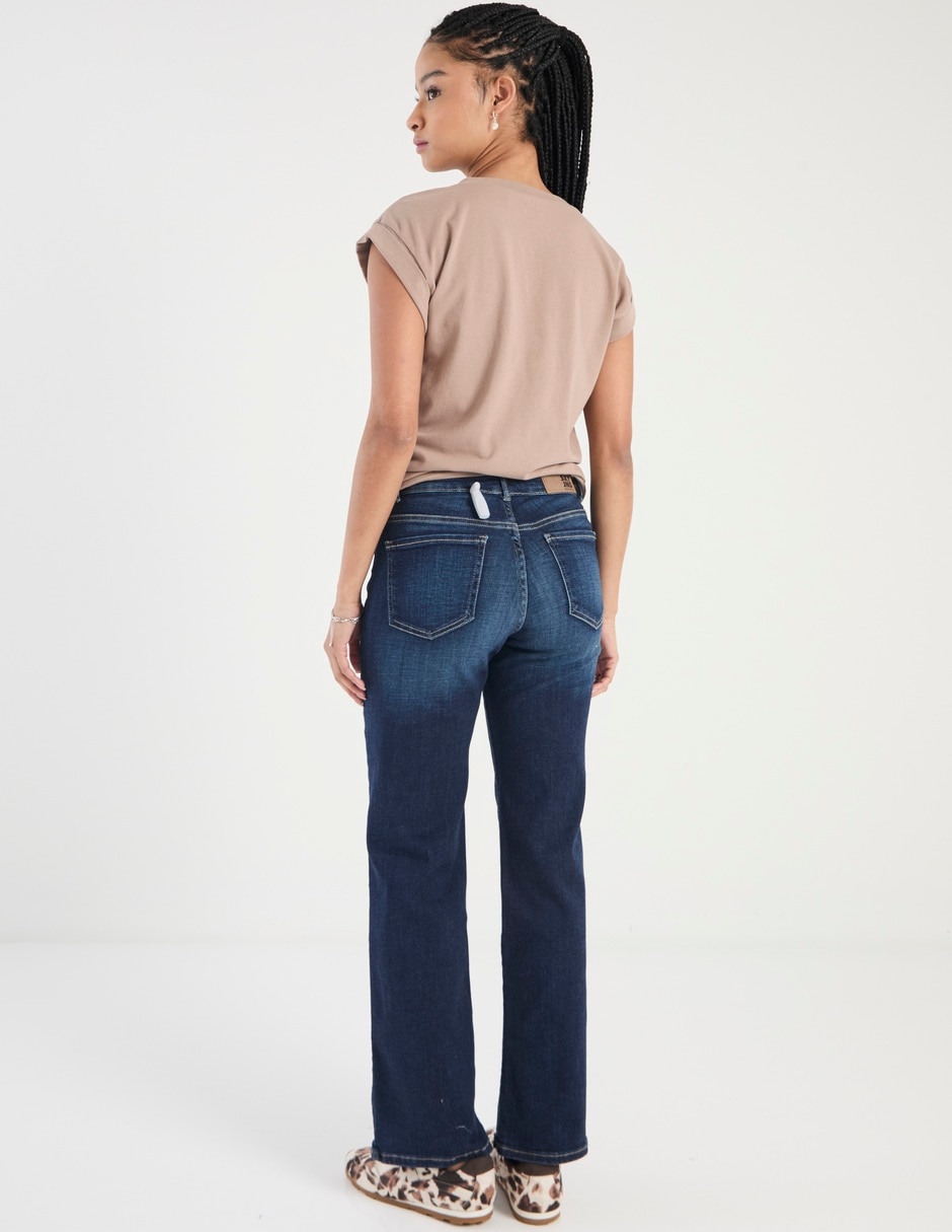 Jeans flare corte cintura para mujer 2