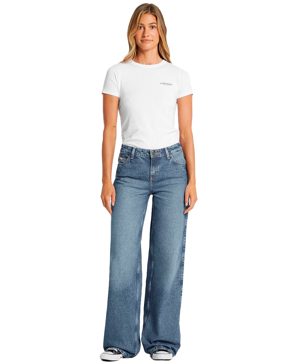 Jeans amplio w4ba0yd5cc4-gjus corte cintura para mujer 2