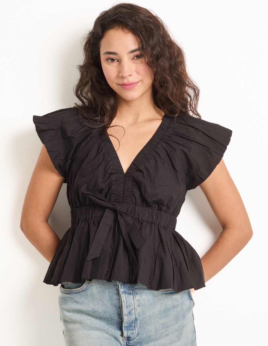 Blusa manga corta para mujer