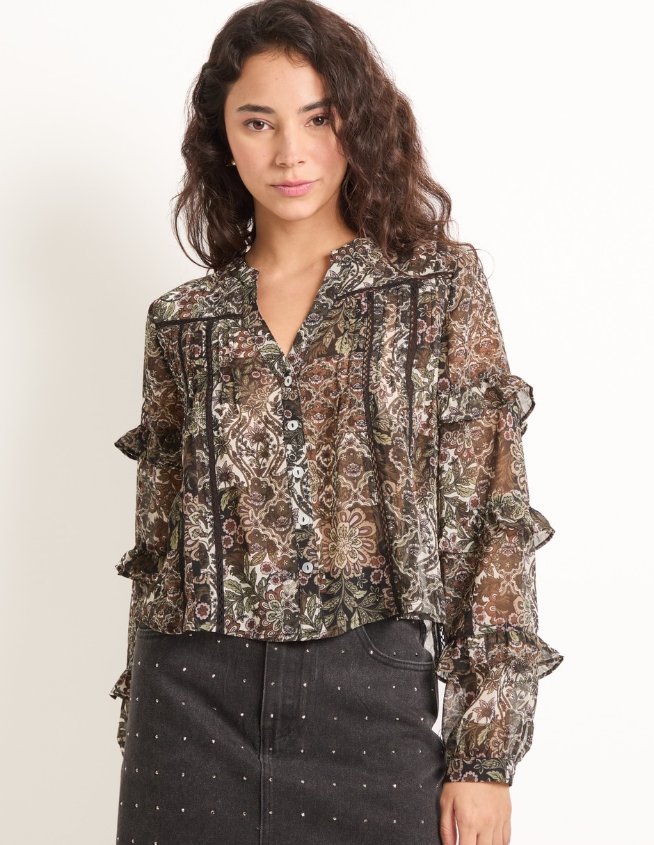 Blusa That's It manga larga para mujer