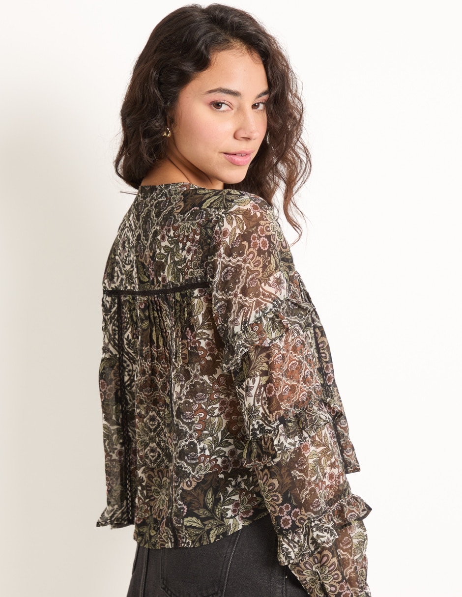 Blusa That's It manga larga para mujer 2