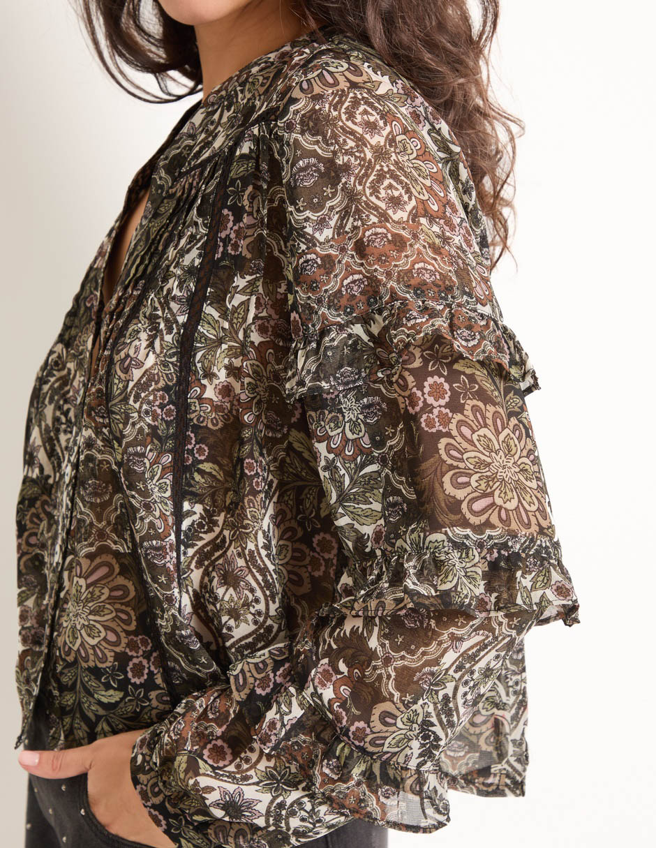 Blusa That's It manga larga para mujer 4