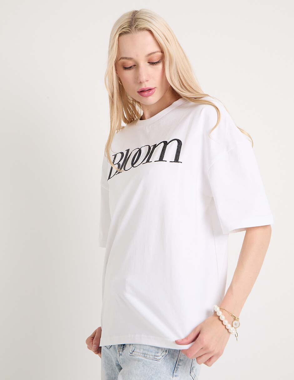 Playera manga al codo cuello redondo para mujer 3