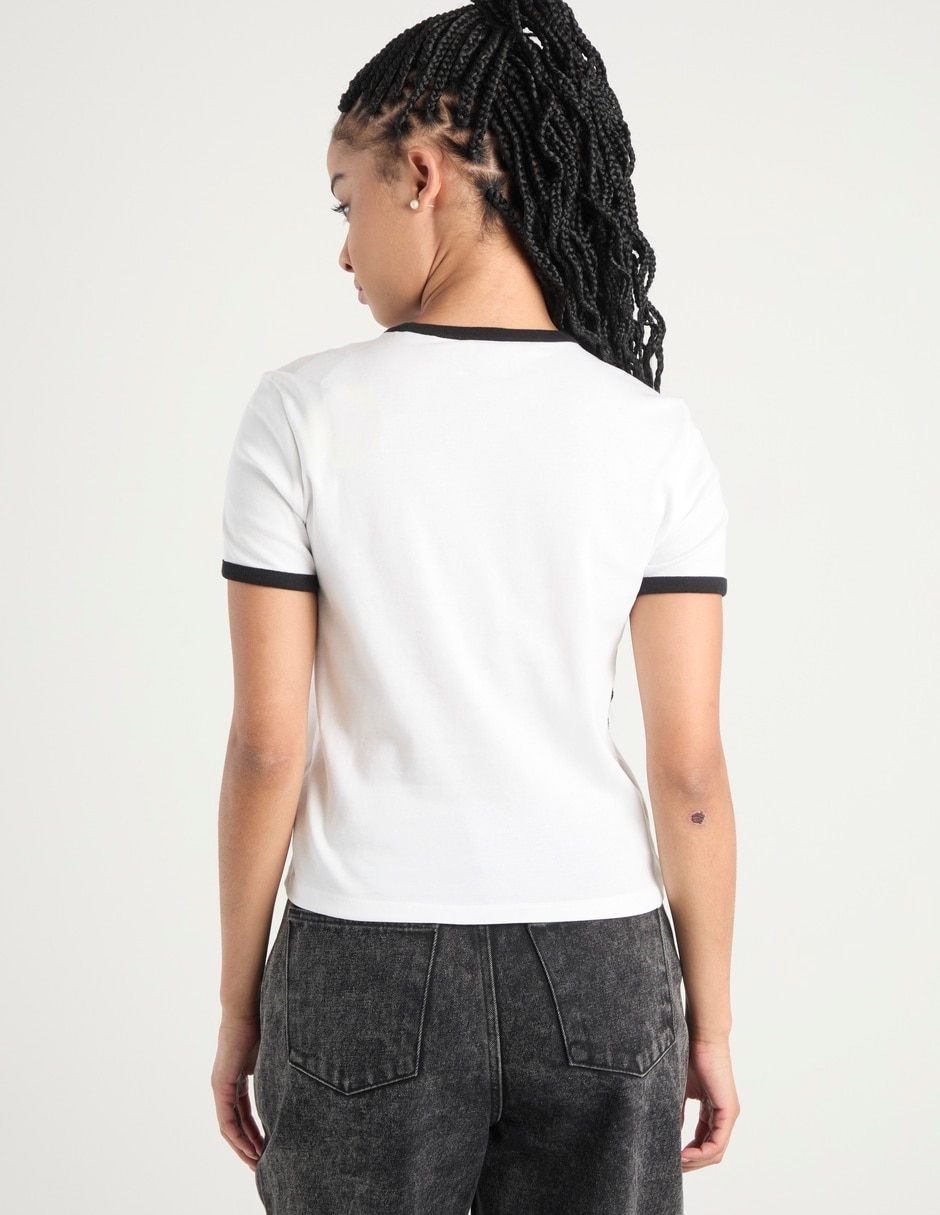 Playera manga corta cuello redondo para mujer 2