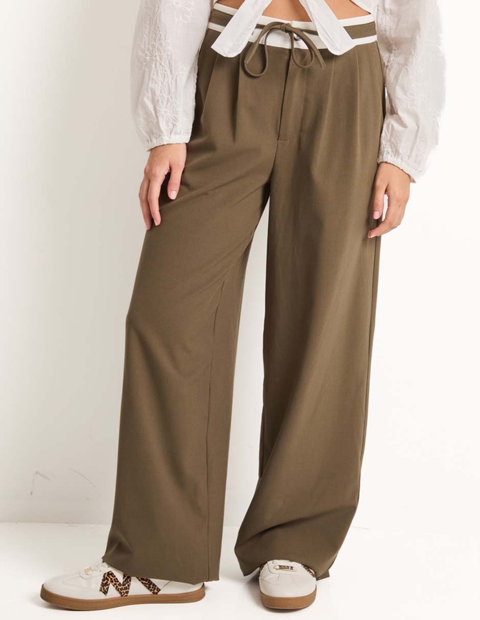 Pantalón relaxed amplio para mujer