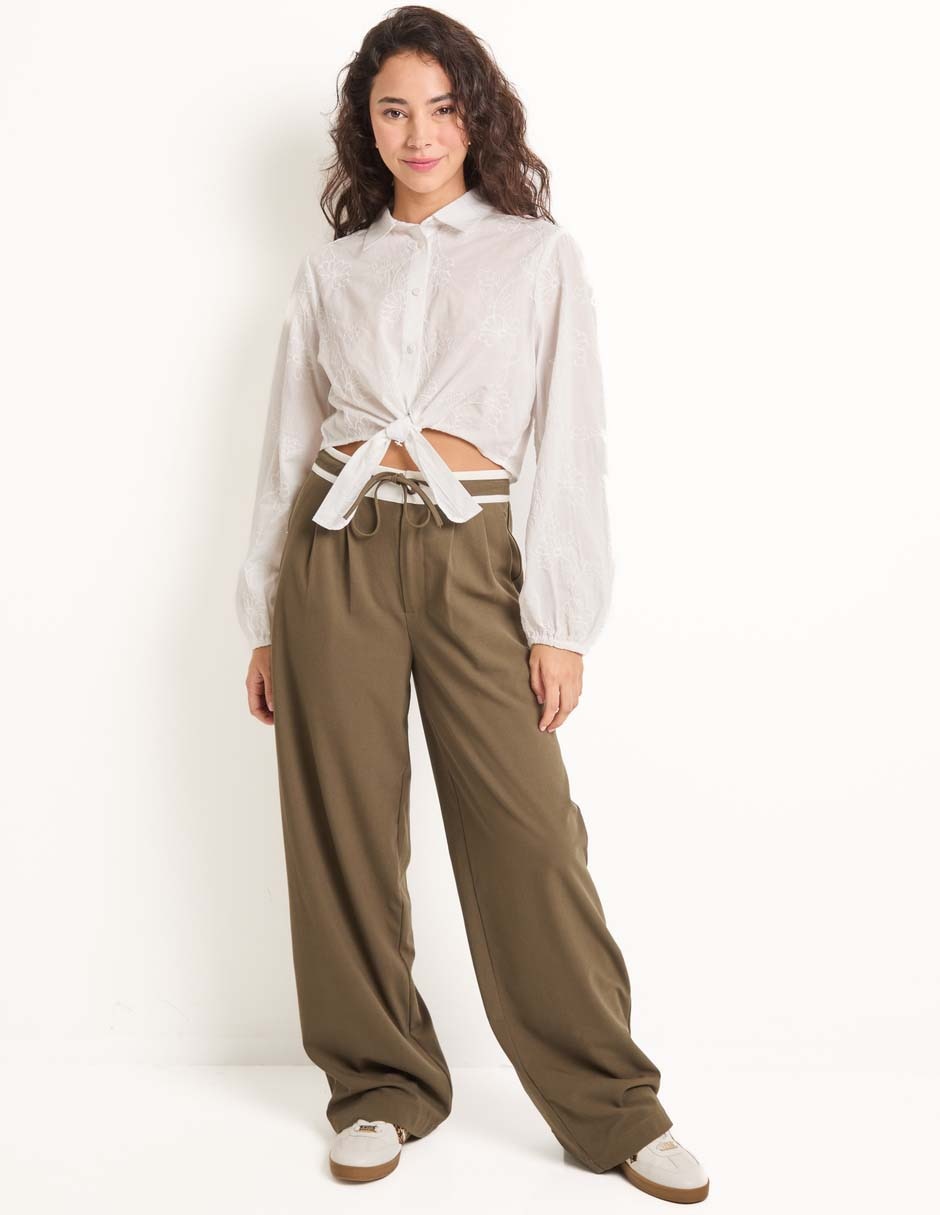 Pantalón relaxed amplio para mujer 3