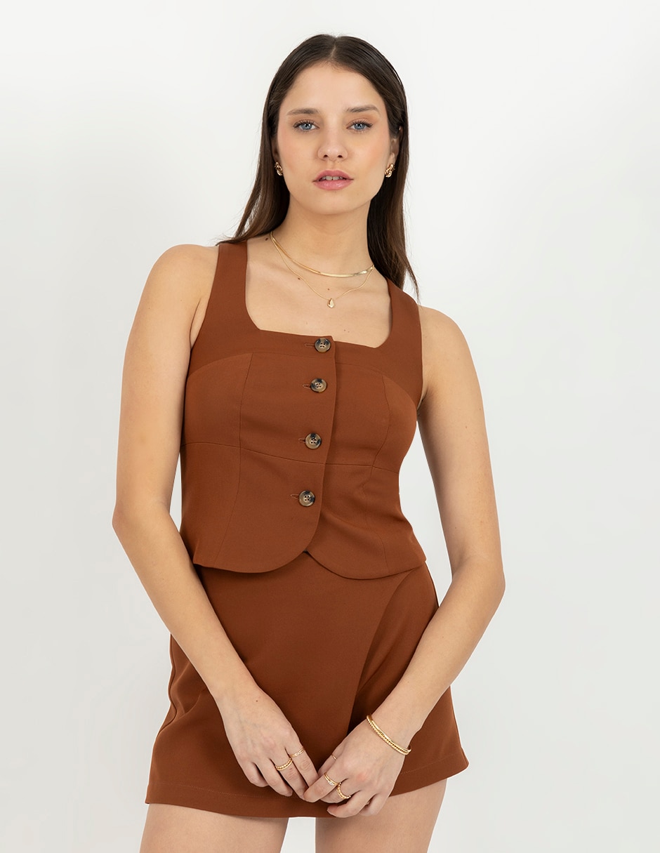 Top escote cuadrado tirante ancho 4