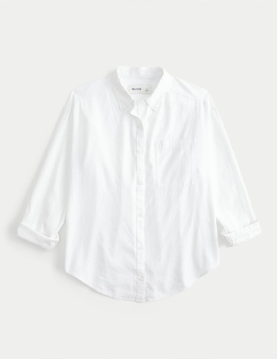 Camisa Blanca Camisas De Vestir Hollister Para Hombre Blusa Blanca