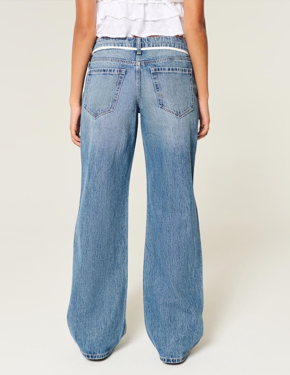 Jeans baggy corte cadera para mujer 3