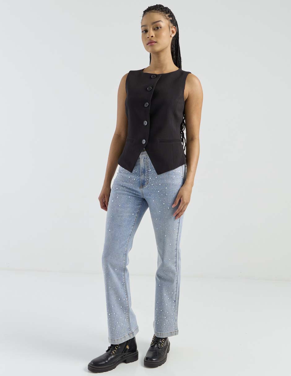 Jeans relaxed boot para mujer 3