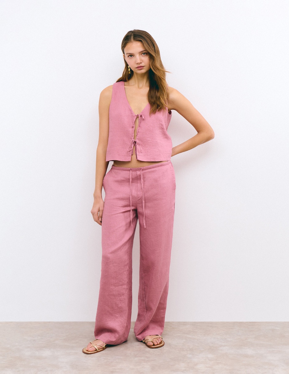 Chaleco de lino para mujer 3
