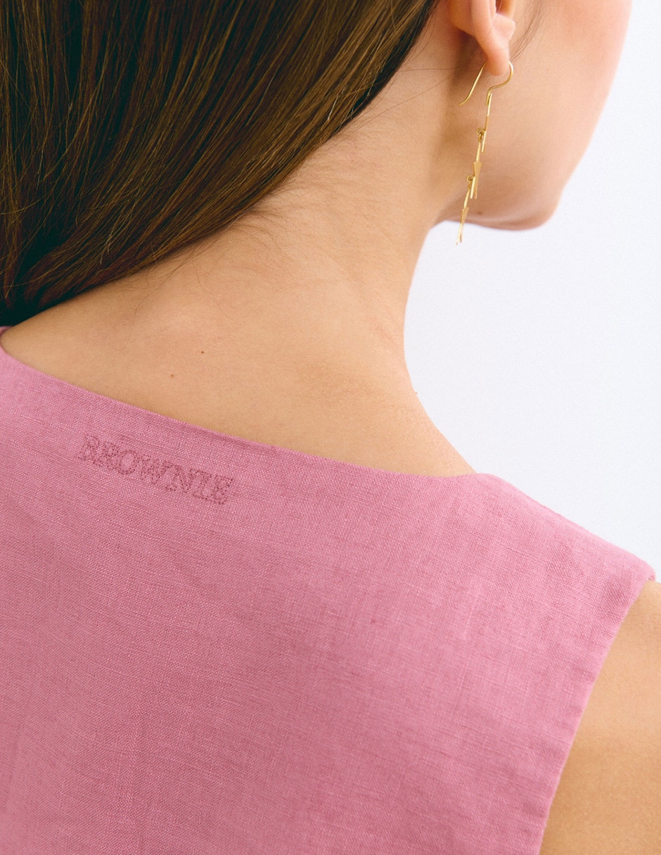 Chaleco de lino para mujer 4