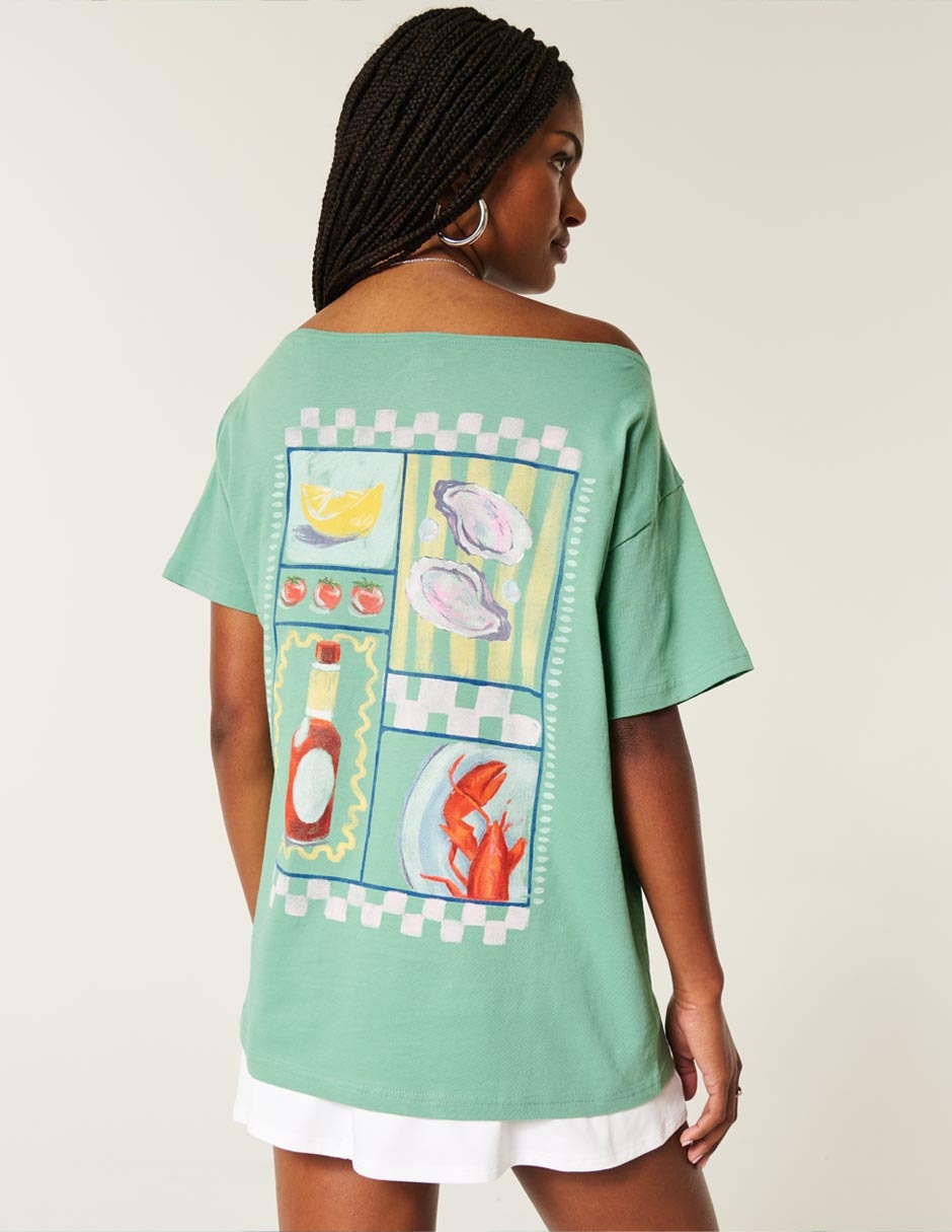 Playera manga corta cuello ojal para mujer 3