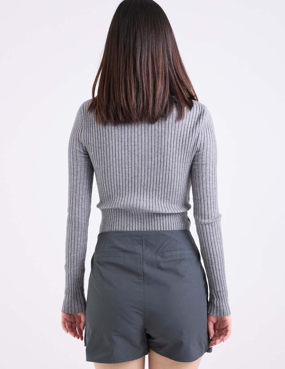 Suéter cuello redondo para mujer 2
