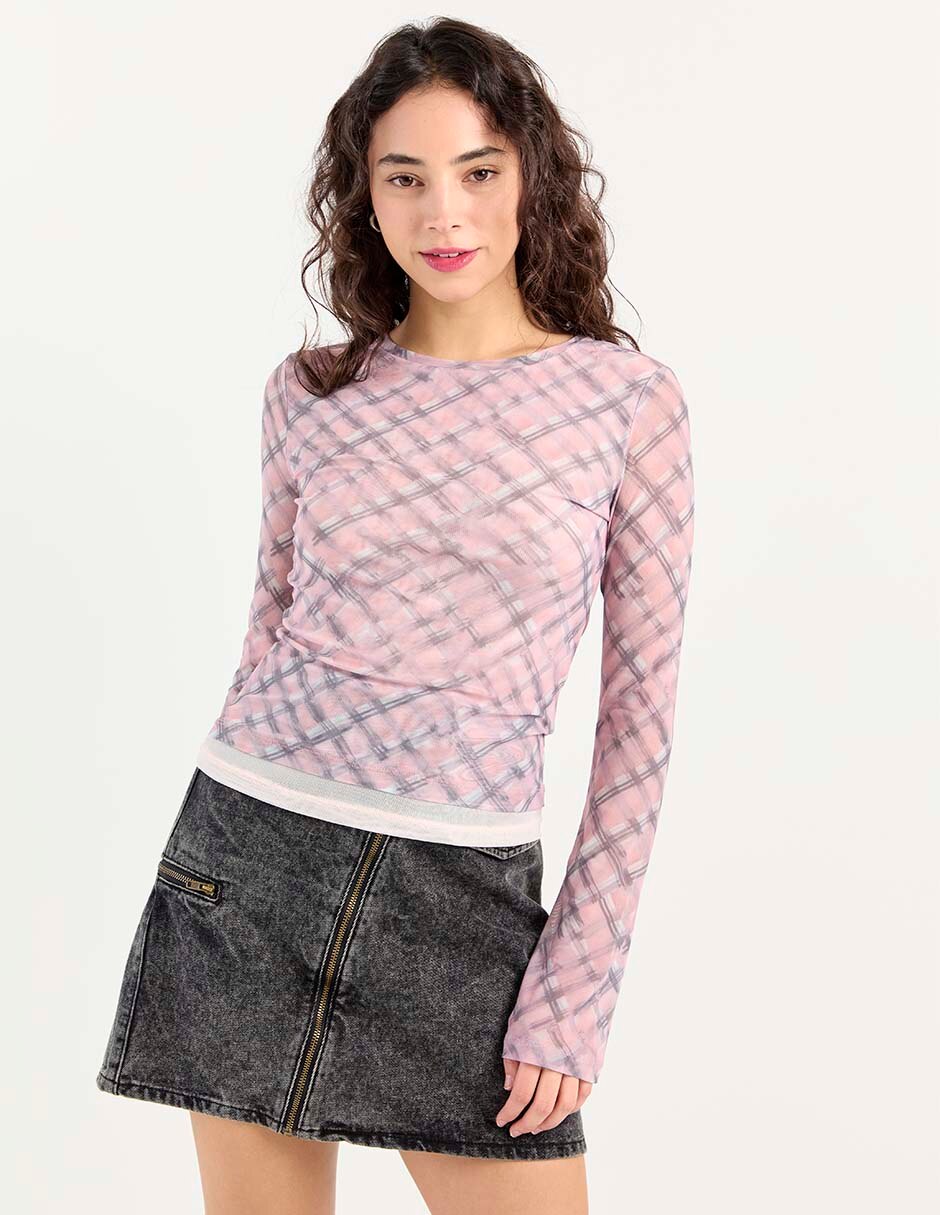 Blusa manga larga para mujer