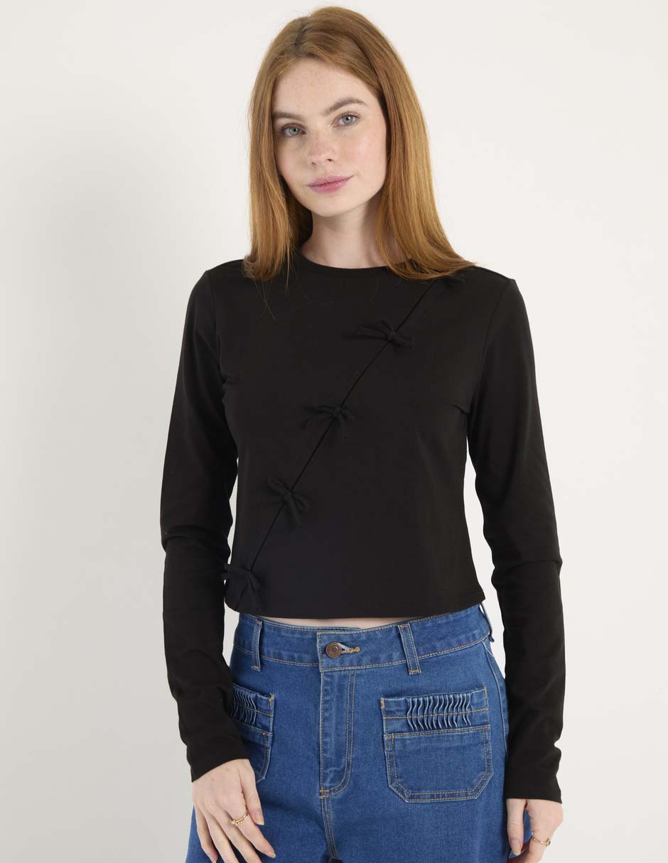 Blusa manga larga para mujer