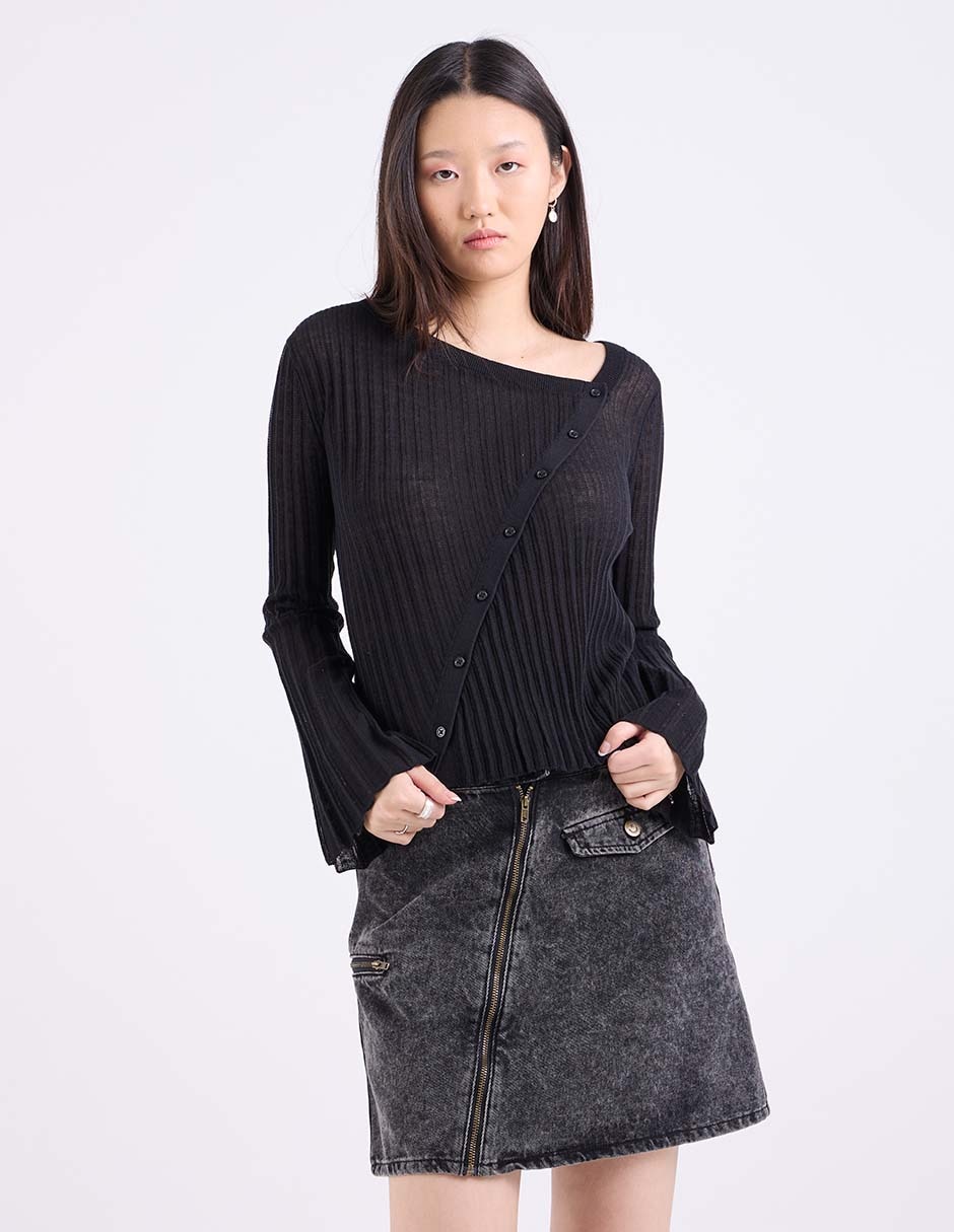 Blusa manga larga para mujer