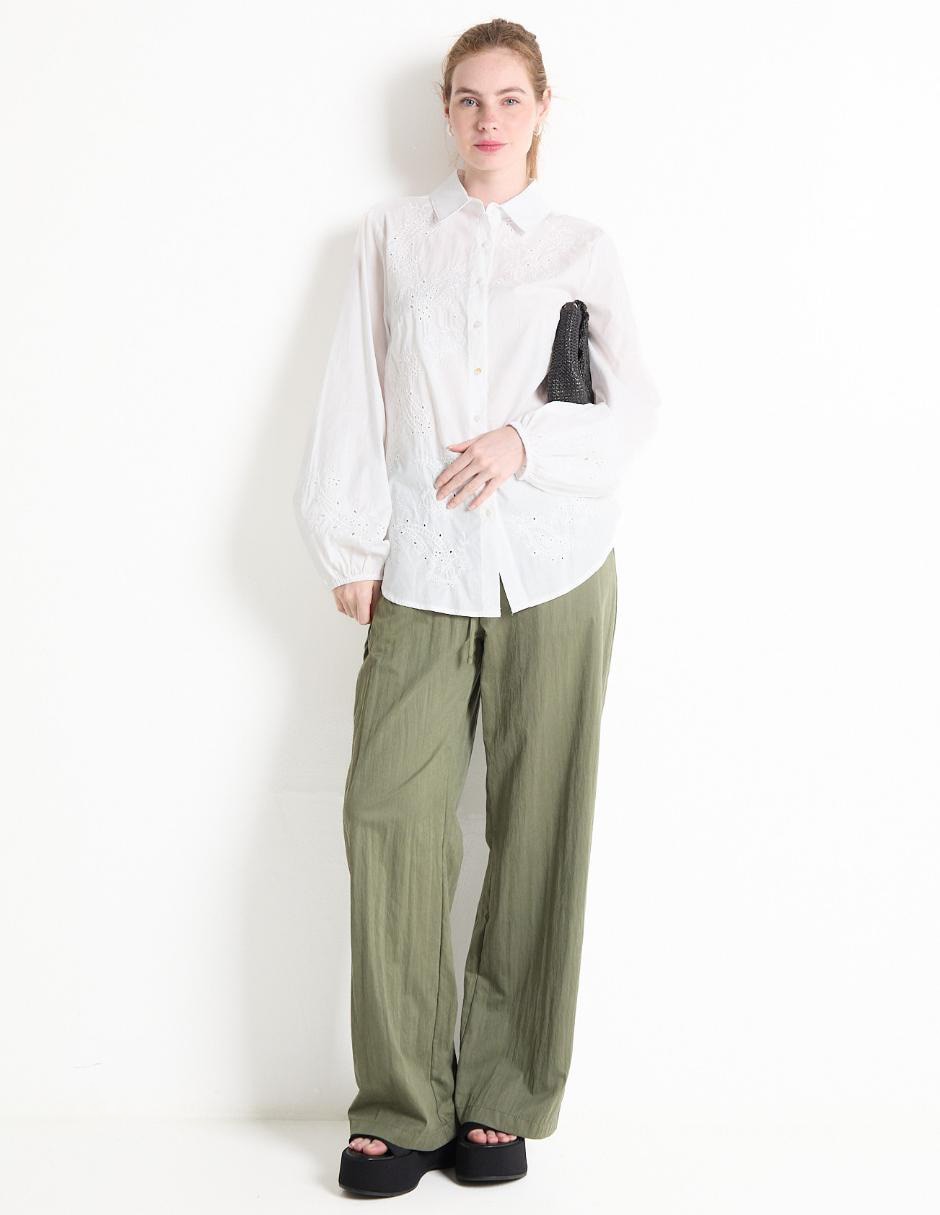 Blusa camisera manga larga para mujer 3