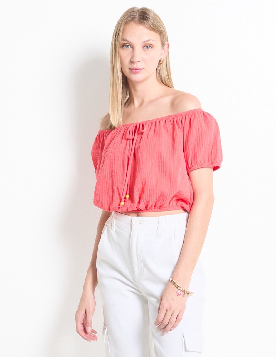 Blusa manga corta para mujer