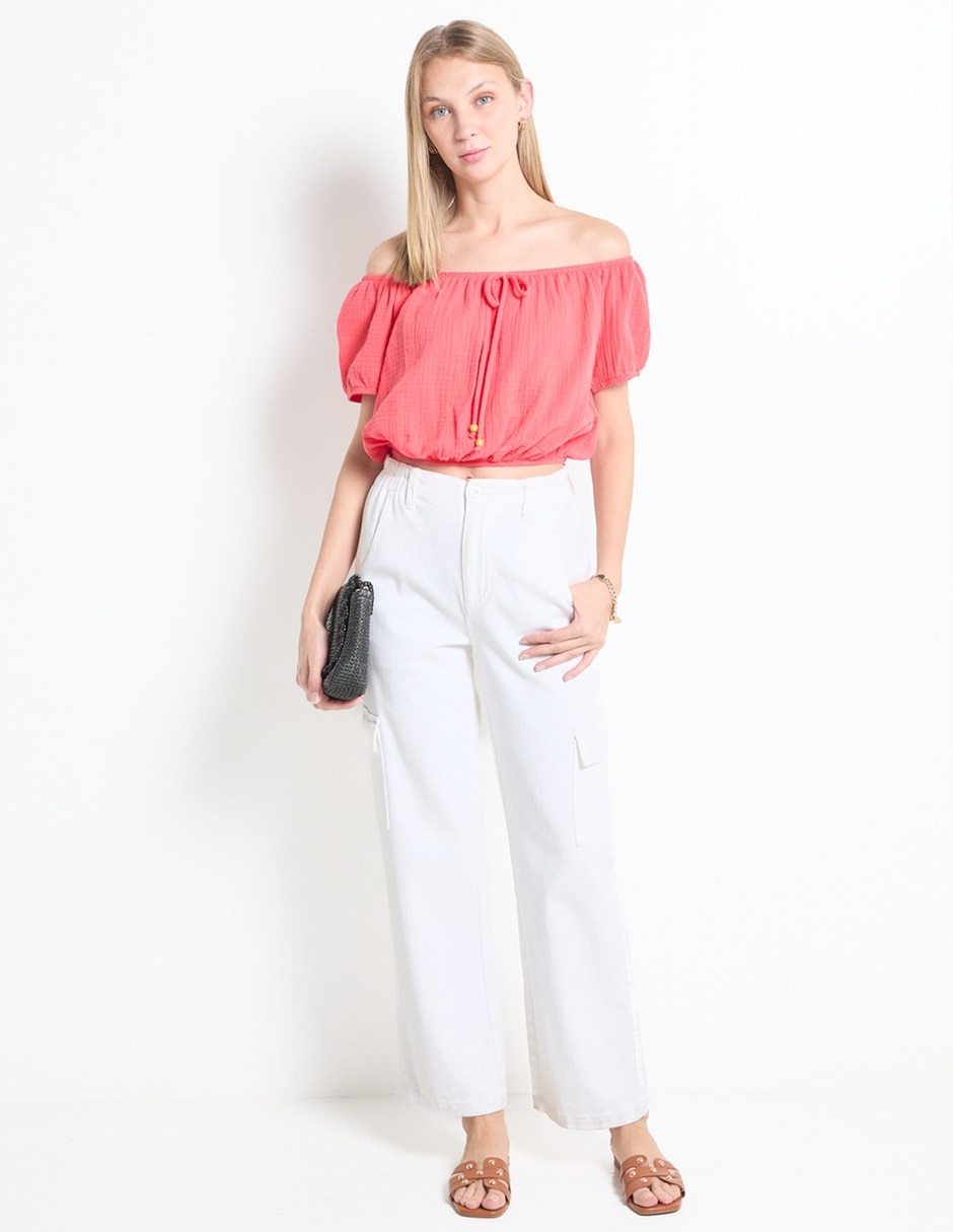 Blusa manga corta para mujer 3