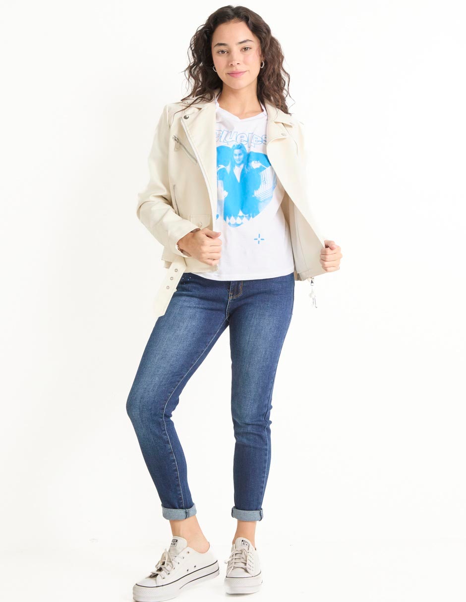 Playera manga corta cuello redondo para mujer 3