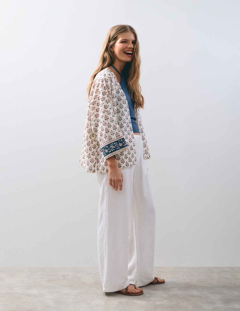 Blusa camisera manga 3/4 para mujer 2