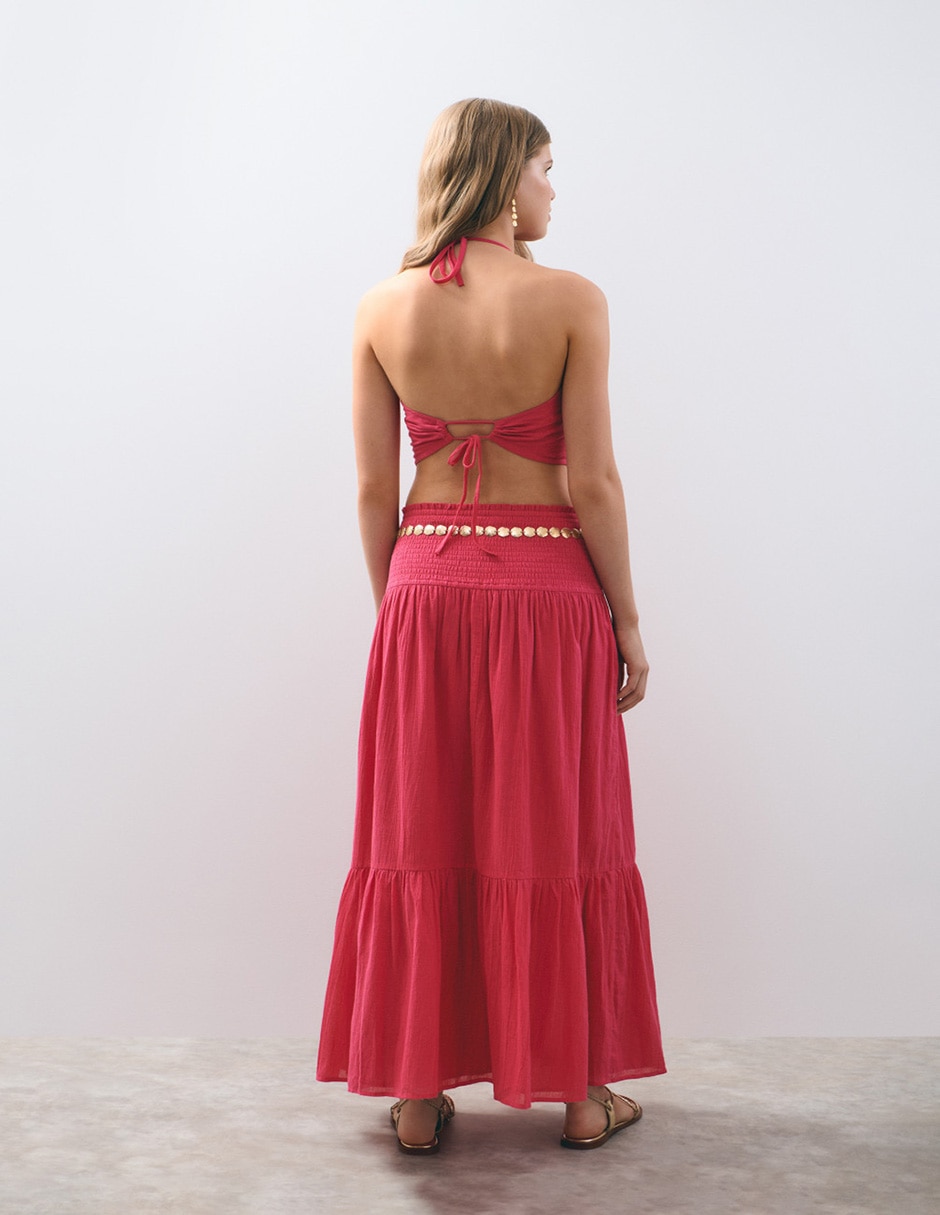 Top cuello halter tirante delgado 3
