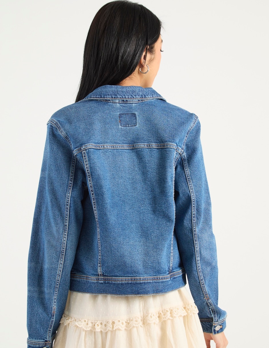 Chamarra denim de mezclilla para mujer 2