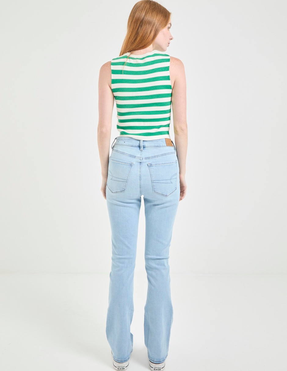 Jeans slim corte cintura para mujer 2