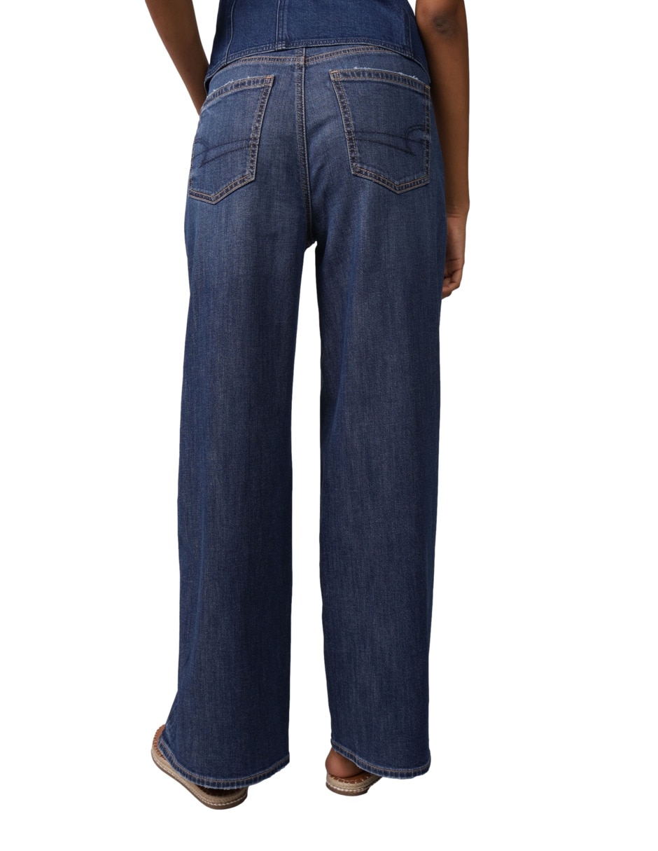 Jeans wide leg corte cintura para mujer 2