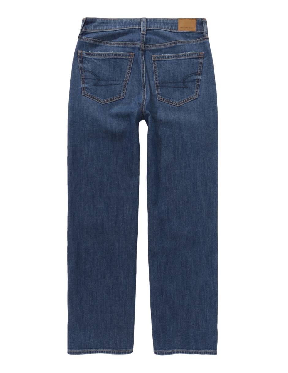Jeans wide leg corte cintura para mujer 4